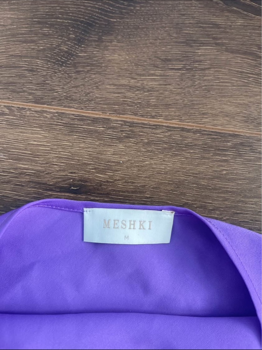 Meshki Lavender Satin Lace-Trim Slip Dress - Picture 3 of 3